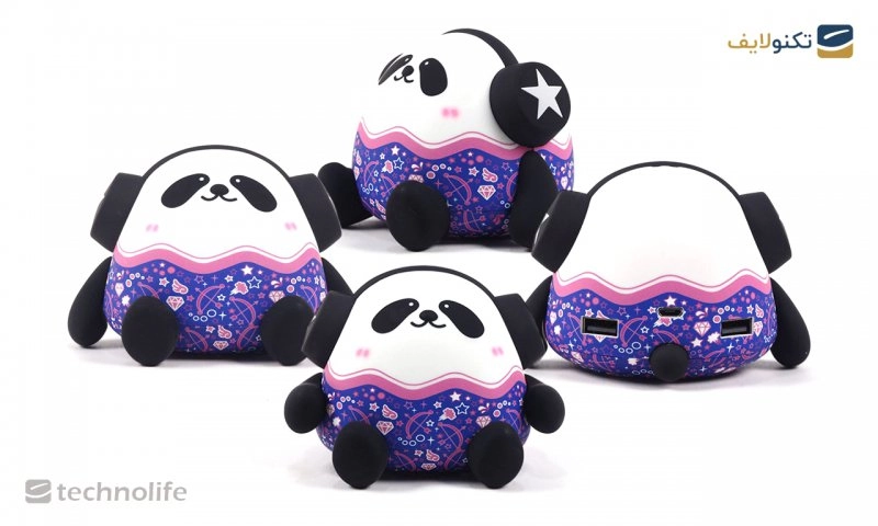 پاوربانک فانتزی 2 پورت Solocar مدل McPanda - ظرفیت 10,000 میلیآمپر ساعت پاوربانک فانتزی 2 پورت Solocar مدل McPanda - ظرفیت 10,000 میلیآمپر ساعت