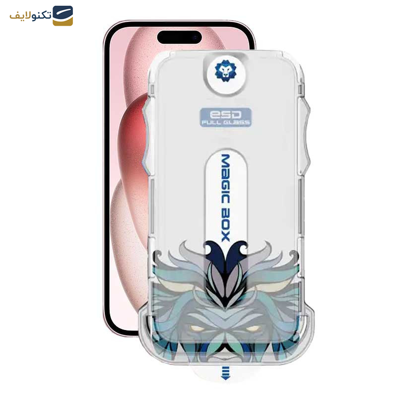 محافظ صفحه نمایش اپیکوی مدل Lion ESD Easy Install مناسب برای گوشی موبایل اپل iPhone 15 به همراه کیت نصب محافظ صفحه نمایش اپیکوی مدل Lion ESD Easy Install مناسب برای گوشی موبایل اپل iPhone 15 به همراه کیت نصب