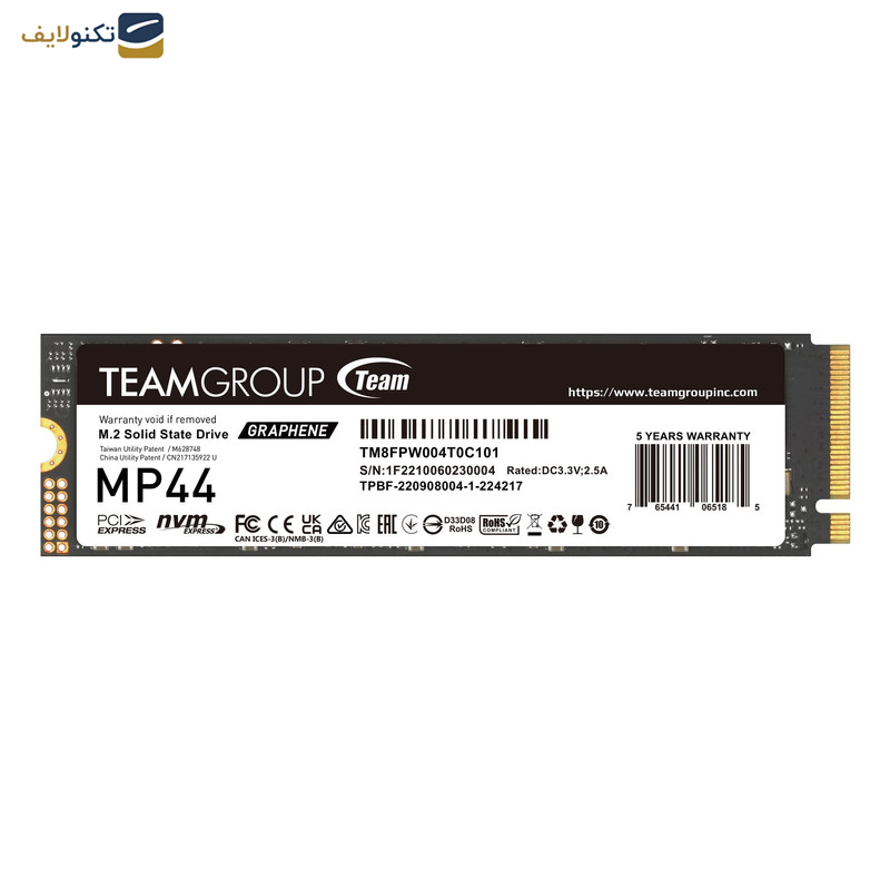اس اس دی اینترنال تیم گروپ مدل MP 44 ظرفیت 512 گیگابایت اس اس دی اینترنال تیم گروپ مدل MP 44 ظرفیت 512 گیگابایت