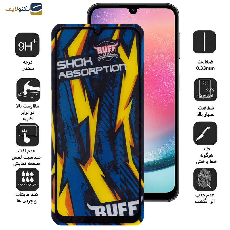 محافظ صفحه نمایش بوف مدل Shock-Shock-G مناسب برای گوشی موبایل سامسونگ Galaxy A24 4G محافظ صفحه نمایش بوف مدل Shock-Shock-G مناسب برای گوشی موبایل سامسونگ Galaxy A24 4G