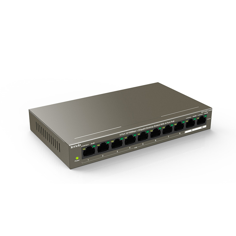 سوییچ 10 پورت تندا مدل TEF1110P-8-102W سوییچ 10 پورت تندا مدل TEF1110P-8-102W