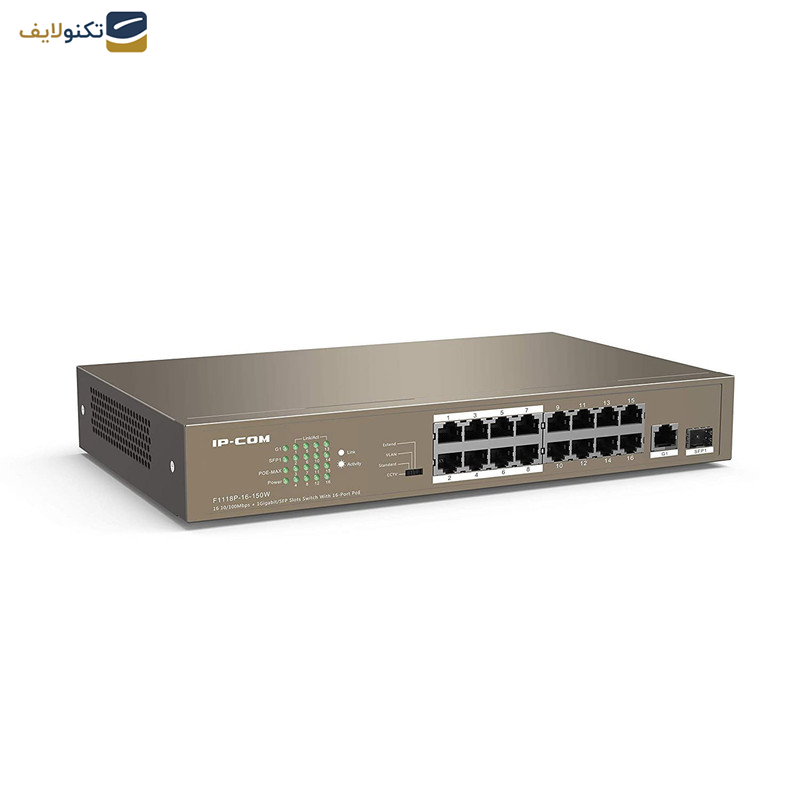 سوییچ 16 پورت آی پی کام مدل F1118P 16 150W سوییچ 16 پورت آی پی کام مدل F1118P 16 150W