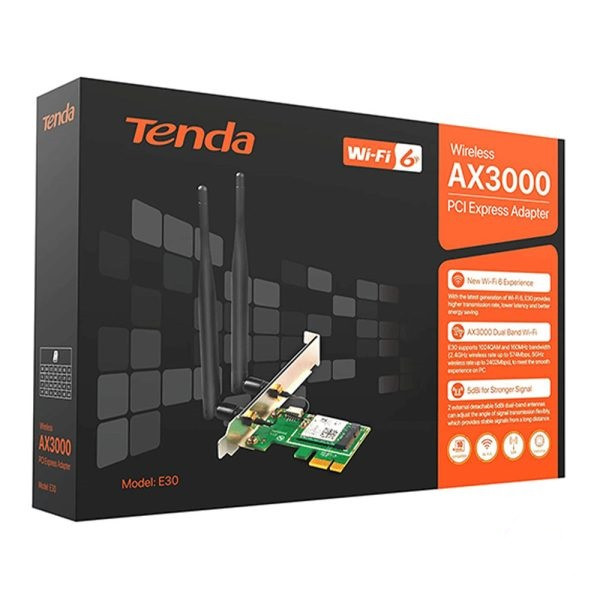 کارت شبکه بی سیم PCI تندا مدل E30 کارت شبکه بی سیم PCI تندا مدل E30