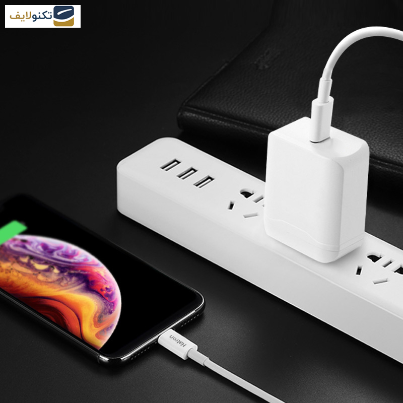 کابل شارژ USB-C به لایتنینگ هترون مدل MFI HC365i طول 1متر کابل شارژ USB-C به لایتنینگ هترون مدل MFI HC365i طول 1متر