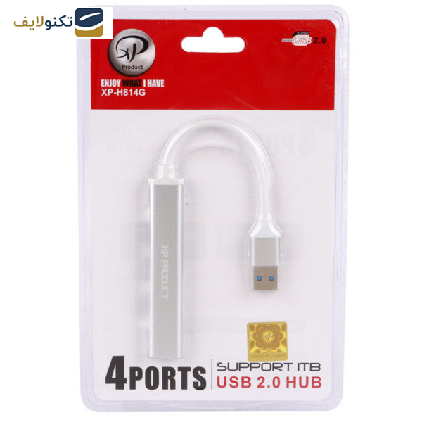 هاب 4 پورت USB2.0 ایکس پی پروداکت مدل H814 هاب 4 پورت USB2.0 ایکس پی پروداکت مدل H814