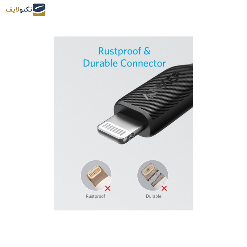 کابل تبدیل USB-C به لایتنینگ انکر مدل A8833 طول 1.8 متر کابل تبدیل USB-C به لایتنینگ انکر مدل A8833 طول 1.8 متر