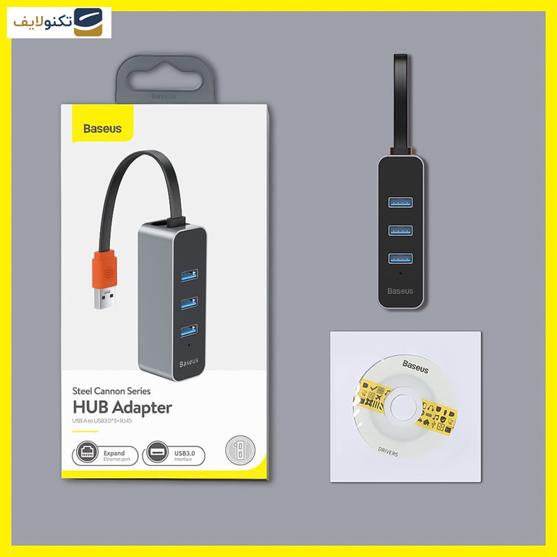 هاب 4 پورت USB3.0 باسئوس مدل CAHUB-AH0G هاب 4 پورت USB3.0 باسئوس مدل CAHUB-AH0G