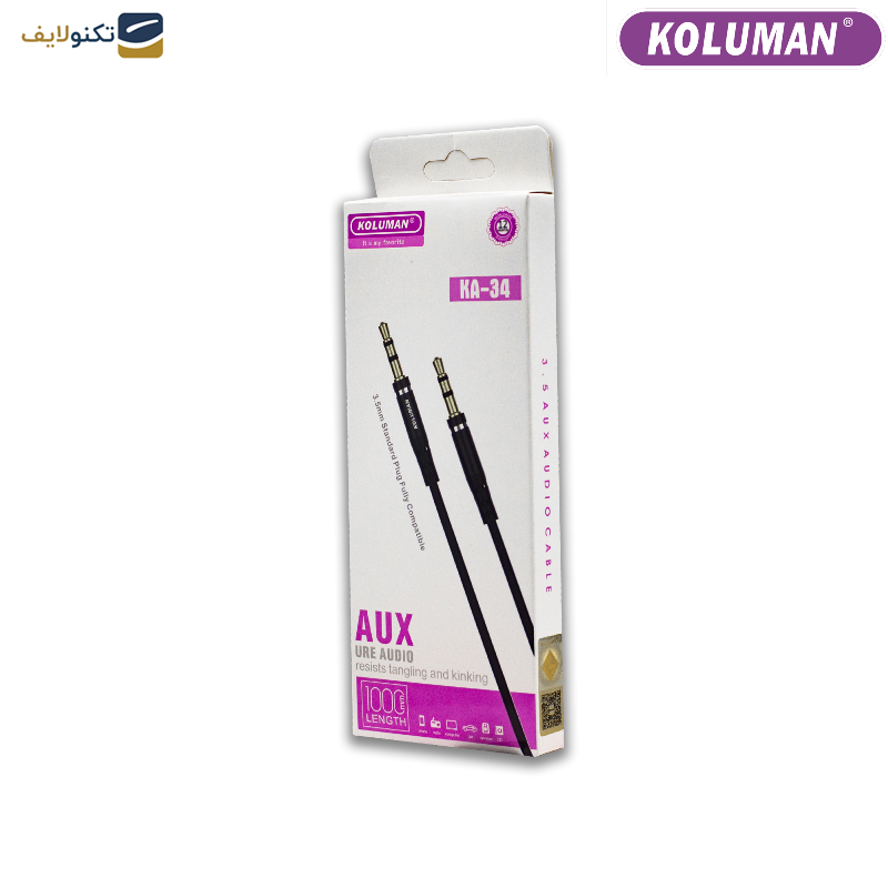 کابل AUX کلومن مدل AUX CABLE KA - 34 طول 1 متر کابل AUX کلومن مدل AUX CABLE KA - 34 طول 1 متر