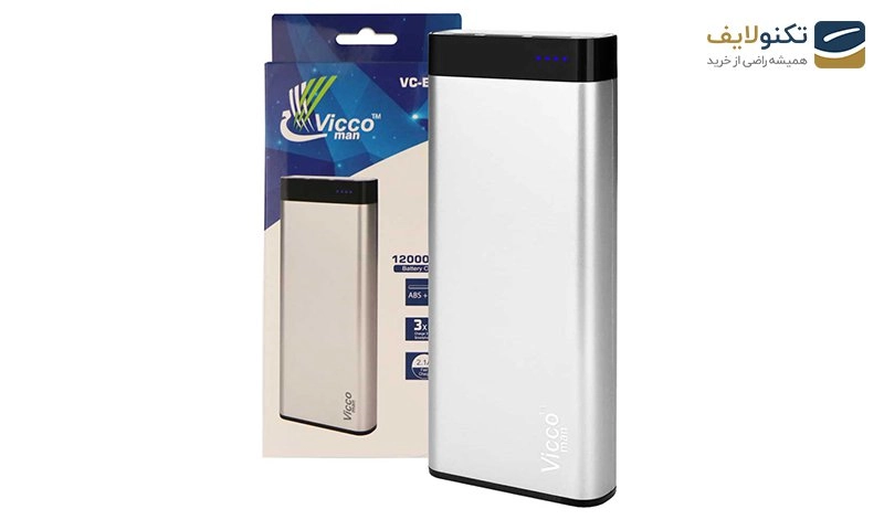 پاوربانک ویکومن مدل VC-E12S ظرفیت 12000 میلی آمپرساعت پاوربانک ویکومن مدل VC-E12S ظرفیت 12000 میلی آمپرساعت