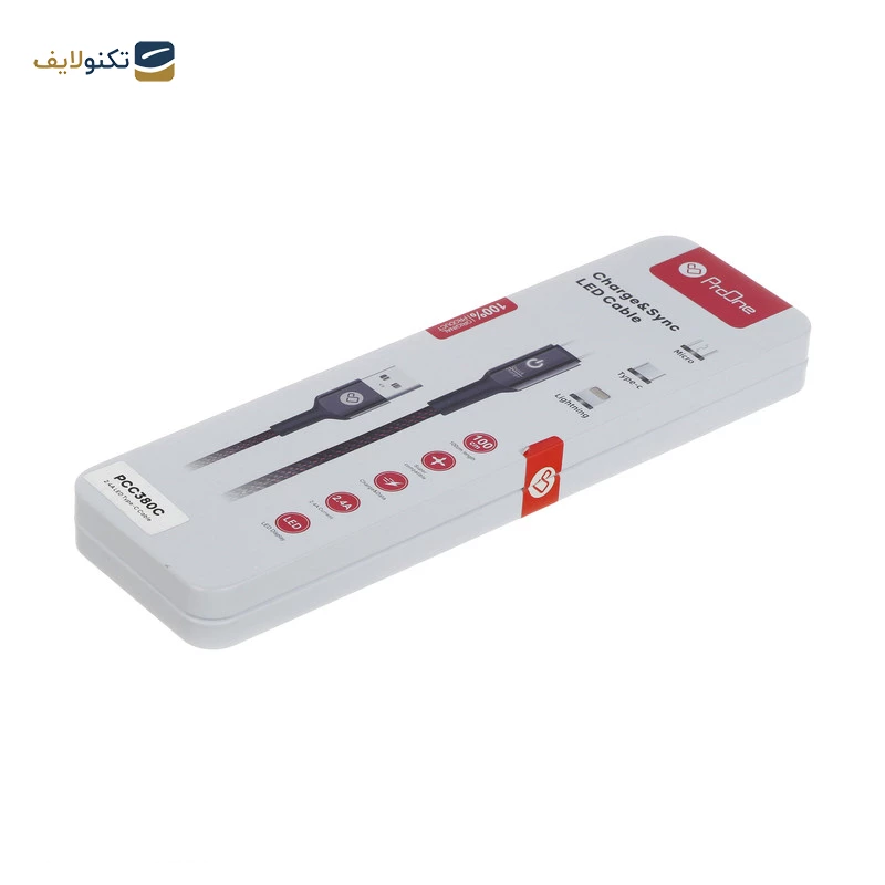 کابل تبدیل USB به USB-C پرووان مدل PCC380C طول 1 متر کابل تبدیل USB به USB-C پرووان مدل PCC380C طول 1 متر