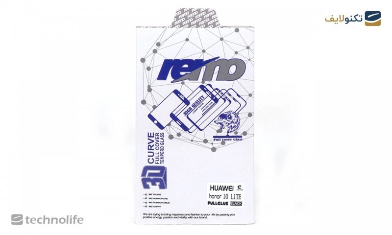 محافظ شیشه‌ای (گلس) remo فول چسب 3D گوشی Honor 10 Lite 