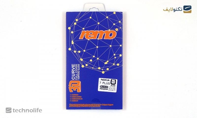 محافظ شیشه‌ای (گلس) remo فول چسب 3D گوشی نوکیا 7 پلاس 