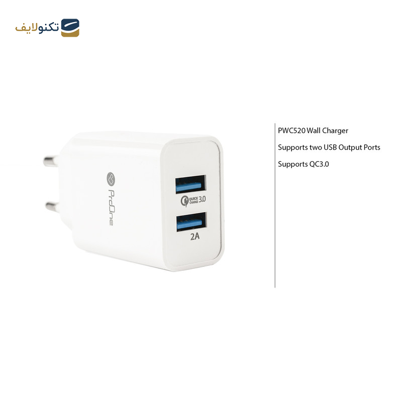 شارژر دیواری پرووان مدل PWC520 به همراه کابل تبدیل microusb شارژر دیواری پرووان مدل PWC520 به همراه کابل تبدیل microusb