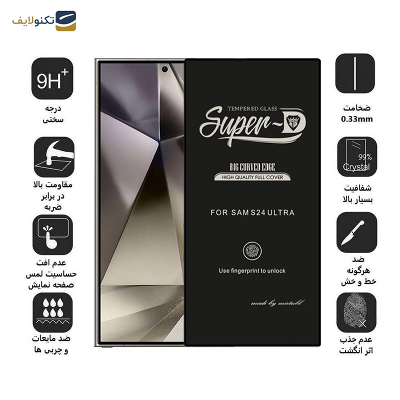 محافظ صفحه نمایش اپیکوی مدل Super 5D مناسب برای گوشی موبایل سامسونگ Galaxy S24 Ultra محافظ صفحه نمایش اپیکوی مدل Super 5D مناسب برای گوشی موبایل سامسونگ Galaxy S24 Ultra