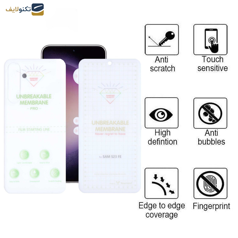 محافظ صفحه نمایش اِپیکوی مدل Hydrogel مناسب برای گوشی موبایل سامسونگ Galaxy S23 FE به همراه محافظ پشت گوشی محافظ صفحه نمایش اِپیکوی مدل Hydrogel مناسب برای گوشی موبایل سامسونگ Galaxy S23 FE به همراه محافظ پشت گوشی