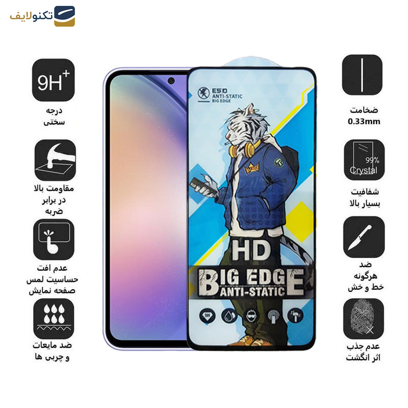 محافظ صفحه نمایش اپیکوی مدل Tiger-Big Edge مناسب برای گوشی موبایل سامسونگ Galaxy S23 FE/A54 محافظ صفحه نمایش اپیکوی مدل Tiger-Big Edge مناسب برای گوشی موبایل سامسونگ Galaxy S23 FE/A54
