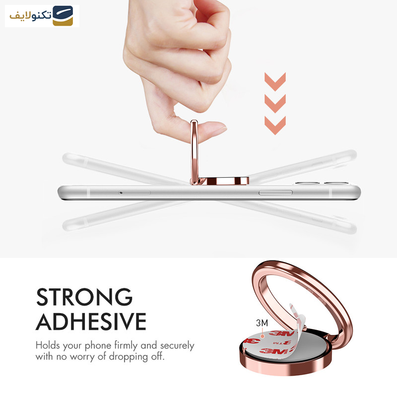حلقه نگهدارنده گوشی موبایل آها استایل مدل ST12-Pink حلقه نگهدارنده گوشی موبایل آها استایل مدل ST12-Pink