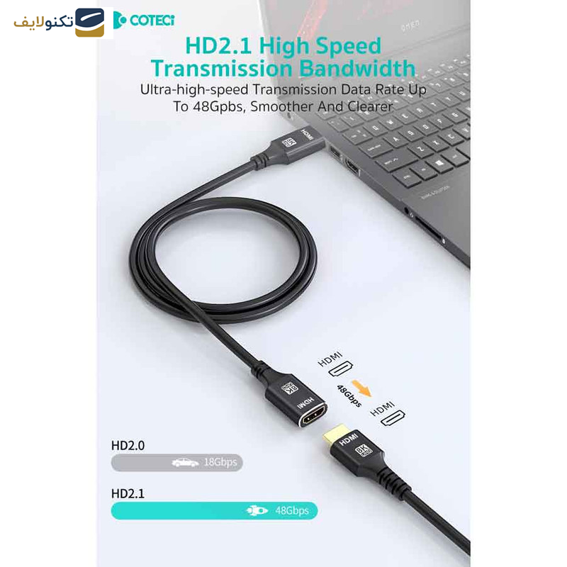 کابل افزایش طول HDMI کوتتسی مدل 87413 طول 1.0متر کابل افزایش طول HDMI کوتتسی مدل 87413 طول 1.0متر