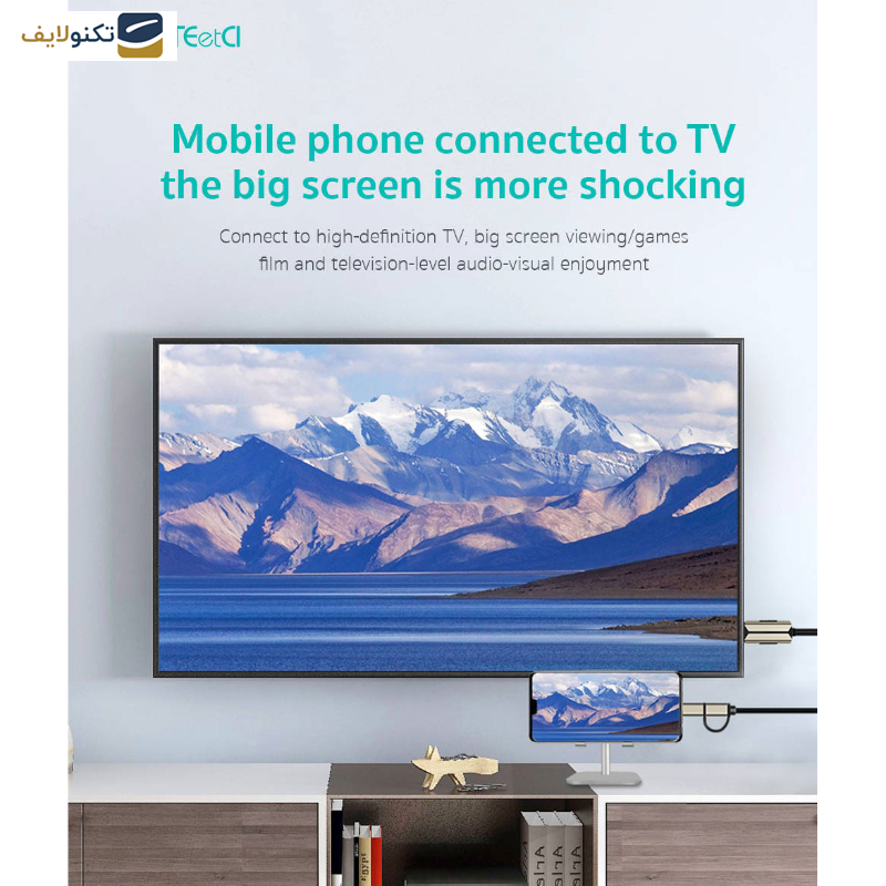 کابل تبدیل HDMI به USB-C/MicroUSB کوتتسی مدل 33023 طول 2 متر کابل تبدیل HDMI به USB-C/MicroUSB کوتتسی مدل 33023 طول 2 متر
