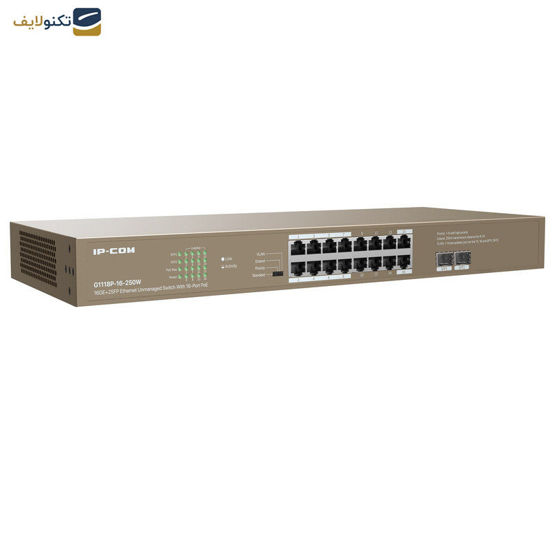سوییچ 16پورت آی پی کام مدل G1118P-16-250W سوییچ 16پورت آی پی کام مدل G1118P-16-250W