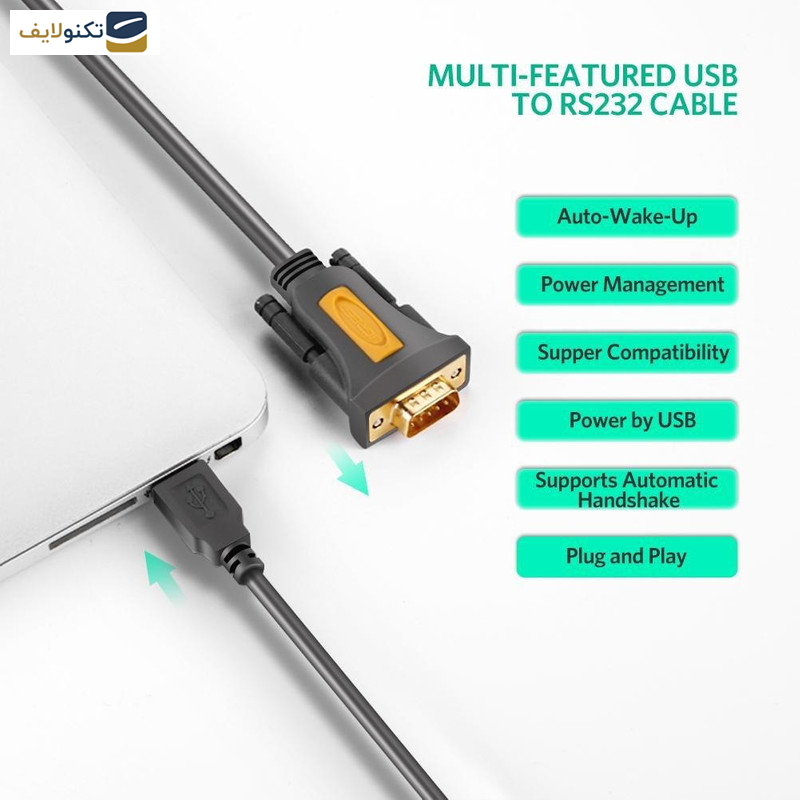 کابل تبدیل USB به سریال RS232 یوگرین مدل CR104 کابل تبدیل USB به سریال RS232 یوگرین مدل CR104