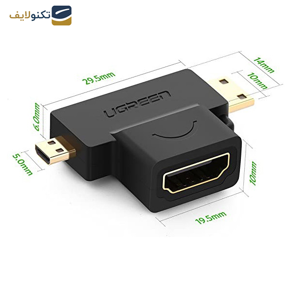 مبدل Micro HDMI به Mini HDMI /HDMI یوگرین مدل HD129 مبدل Micro HDMI به Mini HDMI /HDMI یوگرین مدل HD129