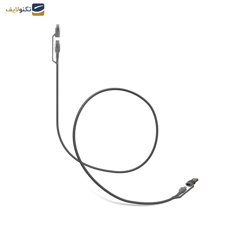 کابل تبدیل USB/USB-C به USB-C/لایتنینگ هترون مدل HC450P طول 1متر کابل تبدیل USB/USB-C به USB-C/لایتنینگ هترون مدل HC450P طول 1متر