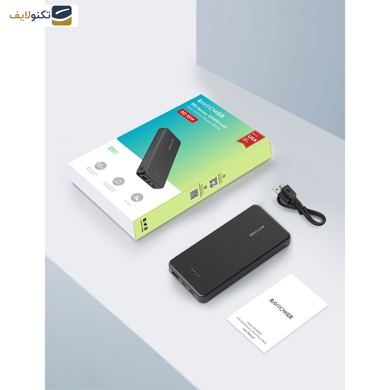 پاوربانک راوپاور مدل RP-PB1215 ظرفیت 10000 میلی آمپر ساعت پاوربانک راوپاور مدل RP-PB1215 ظرفیت 10000 میلی آمپر ساعت
