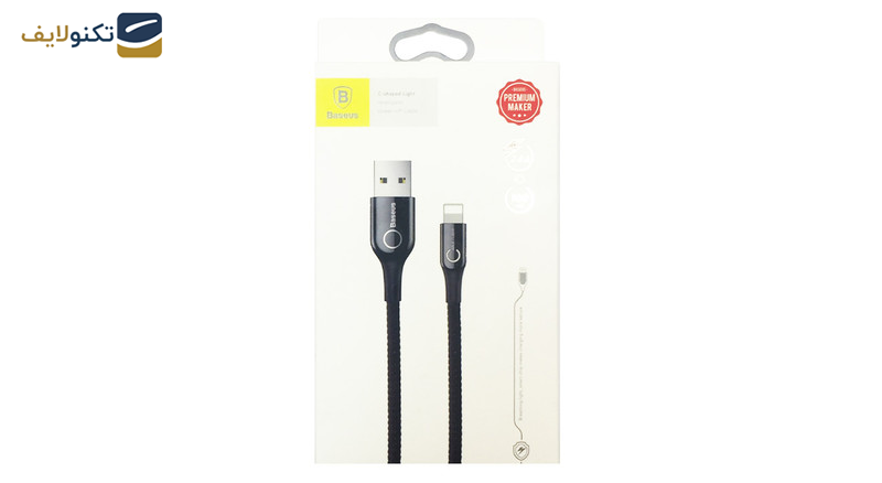 کابل تبدیل USB به Lightning باسئوس مدل C-Shaped به طول 1 متر کابل تبدیل USB به Lightning باسئوس مدل C-Shaped به طول 1 متر