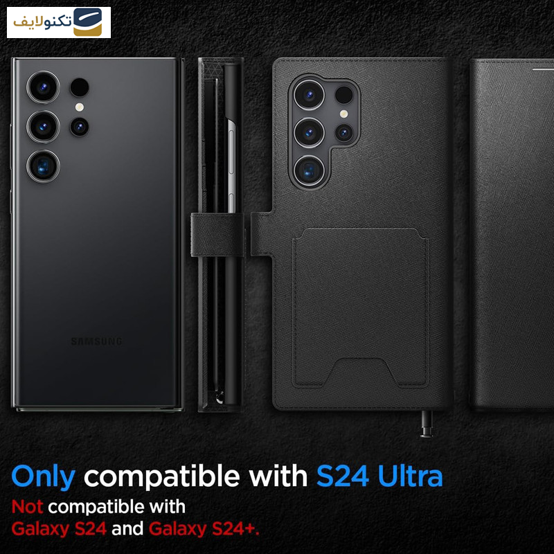 کیف کلاسوری  اسپیگن مدل Wallet S Plus مناسب برای گوشی موبایل سامسونگ Galaxy S24 Ultra