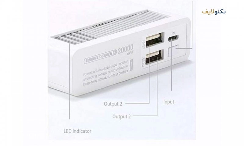 پاوربانک ریمکس مدل RPL-58 با ظرفیت 20000 میلی آمپر ساعت پاوربانک ریمکس مدل RPL-58 با ظرفیت 20000 میلی آمپر ساعت