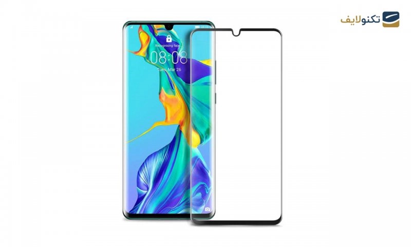 محافظ صفحه شیشه ای تمام چسب مناسب برای گوشی هواوی P30 pro محافظ صفحه شیشه ای تمام چسب مناسب برای گوشی هواوی P30 pro