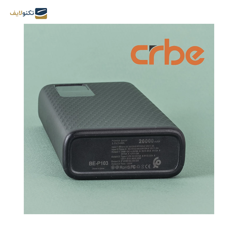 gallery-پاوربانک کربی مدل BE-P101 100W ظرفیت 20000 میلی آمپر ساعت copy.png gallery-پاوربانک کربی مدل BE-P101 100W ظرفیت 20000 میلی آمپر ساعت copy.png
