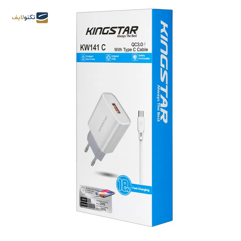 gallery-شارژر دیواری کینگ استار مدل KW141i توان 18 وات به همراه کابل Lightning copy.png gallery-شارژر دیواری کینگ استار مدل KW141i توان 18 وات به همراه کابل Lightning copy.png