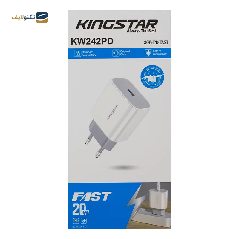 gallery-شارژر دیواری کینگ استار مدل KW141i توان 18 وات به همراه کابل Lightning copy.png gallery-شارژر دیواری کینگ استار مدل KW141i توان 18 وات به همراه کابل Lightning copy.png