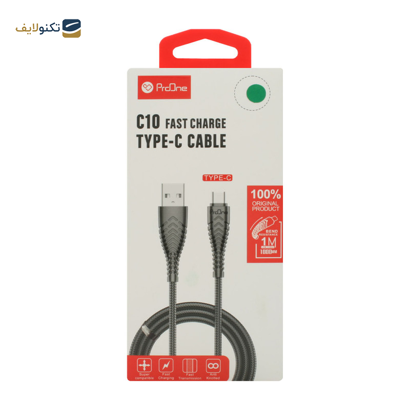 کابل تبدیل USB به USB -C پرووان مدل C10 طول 1 متر کابل تبدیل USB به USB -C پرووان مدل C10 طول 1 متر