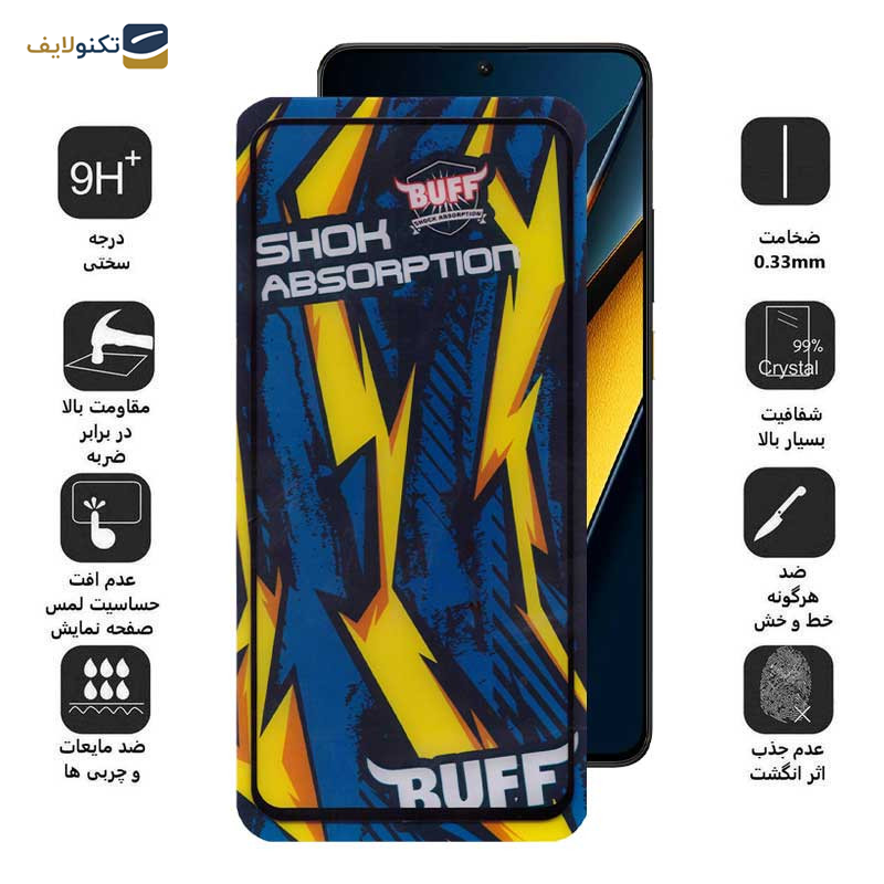 محافظ صفحه نمایش بوف مدل Shock-Shock-G مناسب برای گوشی موبایل شیائومی Poco X6 Pro 5G / Poco X6 5G / Poco M6 Pro 4G محافظ صفحه نمایش بوف مدل Shock-Shock-G مناسب برای گوشی موبایل شیائومی Poco X6 Pro 5G / Poco X6 5G / Poco M6 Pro 4G