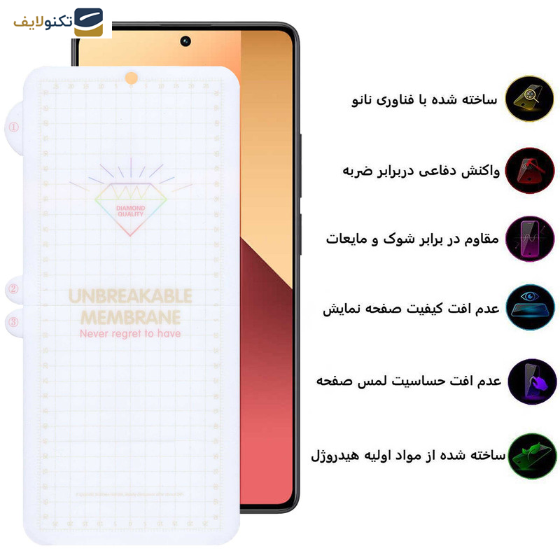 محافظ صفحه نمایش بوف مدل Hydrogel مناسب برای گوشی موبایل شیائومی Redmi Note 13 Pro 4G/5G / Note 13 4G/5G / Note 13R Pro محافظ صفحه نمایش بوف مدل Hydrogel مناسب برای گوشی موبایل شیائومی Redmi Note 13 Pro 4G/5G / Note 13 4G/5G / Note 13R Pro