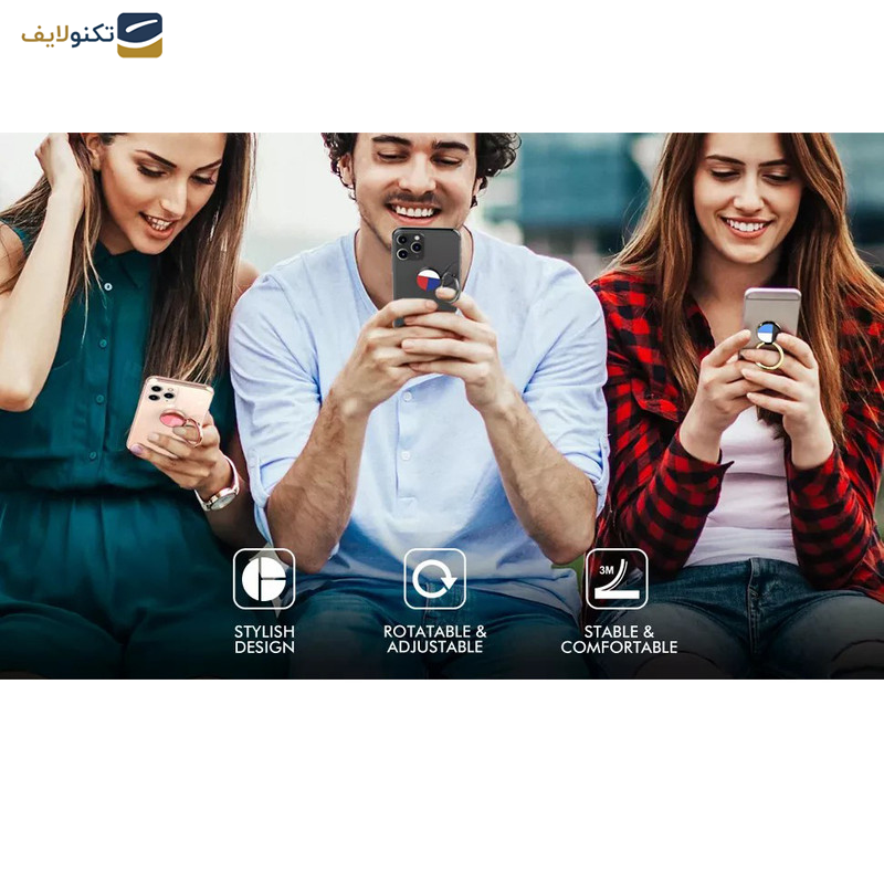 حلقه نگهدارنده گوشی موبایل آها استایل مدل ST12-Black حلقه نگهدارنده گوشی موبایل آها استایل مدل ST12-Black