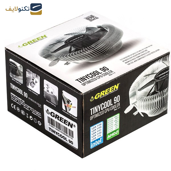 سیستم خنک کننده بادی گرین مدل Tiny Cool 90 rev1.1 سیستم خنک کننده بادی گرین مدل Tiny Cool 90 rev1.1