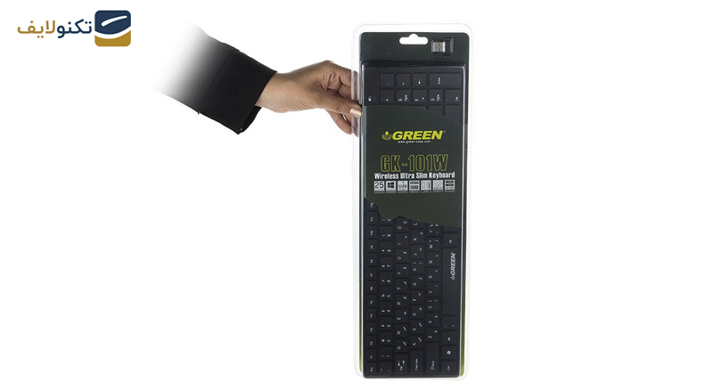 کیبورد بی سیم گرین مدل GK-101W با حروف فارسی کیبورد بی سیم گرین مدل GK-101W با حروف فارسی