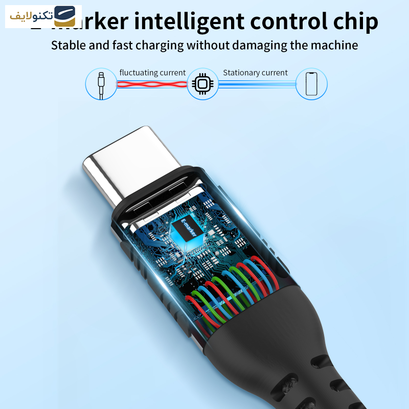 کابل USB-C آهااستایل مدل XC01 - 100W طول 1 متر کابل USB-C آهااستایل مدل XC01 - 100W طول 1 متر
