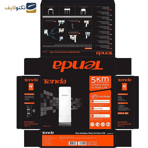 اکسس پوینت بیسیم و Outdoor تندا مدل O3 اکسس پوینت بیسیم و Outdoor تندا مدل O3