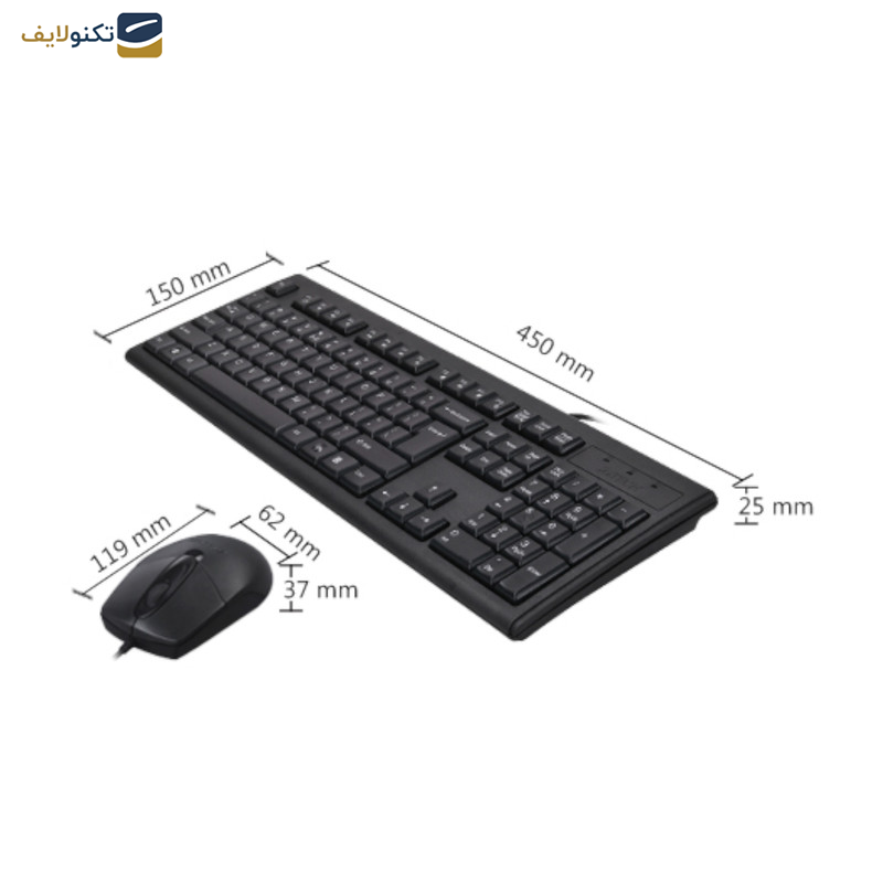 کیبورد و ماوس ای فورتک مدل KR-8372 کیبورد و ماوس ای فورتک مدل KR-8372