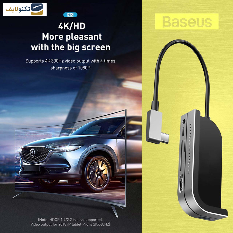 هاب 6 پورت USB-C باسئوس مدل CAHUB-WJ0G هاب 6 پورت USB-C باسئوس مدل CAHUB-WJ0G