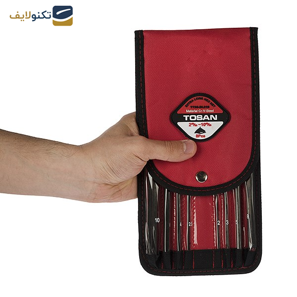 مجموعه 8 عددی آچار آلن توسن مدل T726-BL210 طرح پایه بلند