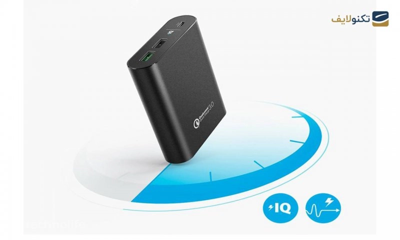 پاوربانک انکر مدل A1316 PowerCore Plus With Quick Charge 3.0 با ظرفیت 13400 میلی آمپر ساعت