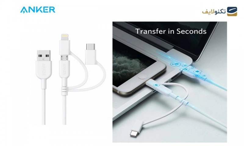 کابل تبدیل USB به لایتنینگ انکر مدل A8436 طول 0.9 متر کابل تبدیل USB به لایتنینگ انکر مدل A8436 طول 0.9 متر