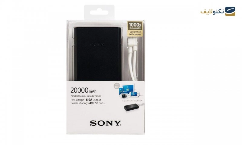 پاوربانک سونی مدل CP-S20 ظرفیت 20000 میلی آمپر ساعت