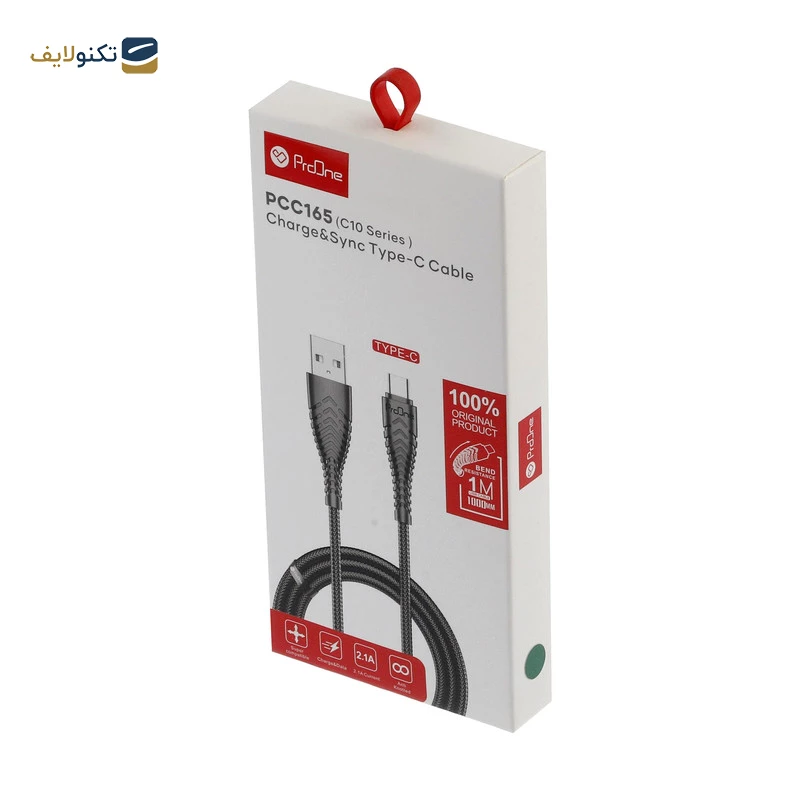 کابل تبدیل USB به USB-C پرووان مدل PCC165 طول 1 متر کابل تبدیل USB به USB-C پرووان مدل PCC165 طول 1 متر